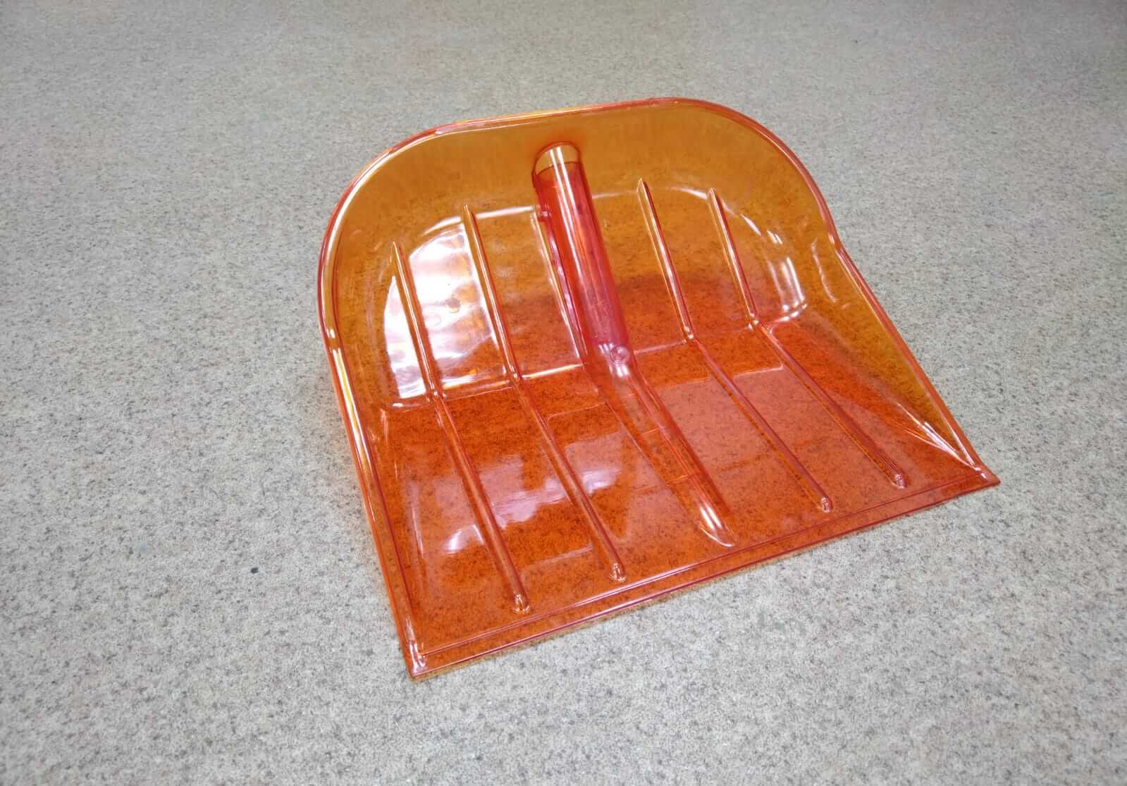Лопата ПК3 оранжевого цвета из поликарбоната без черенка